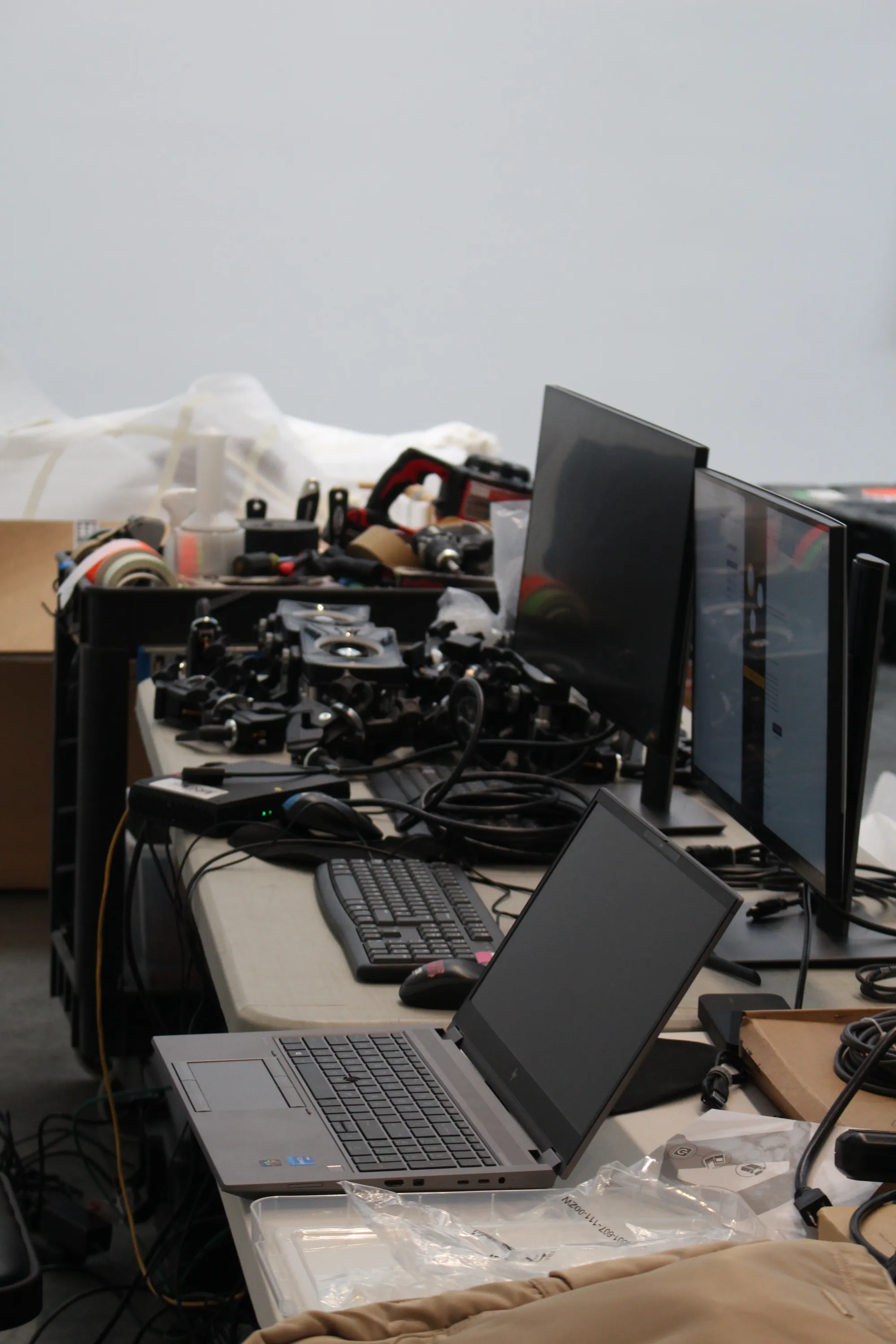 Aerobe lab setup with tracking equipment