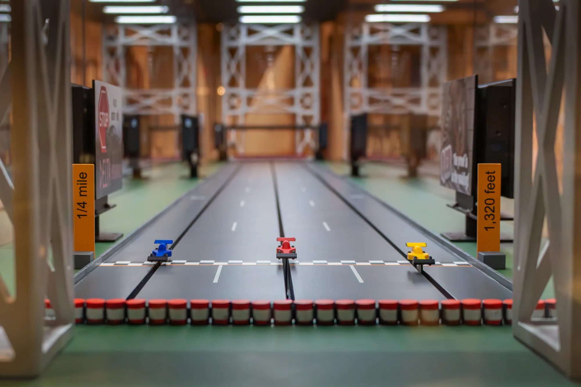 Close view of the Formula Fun cars